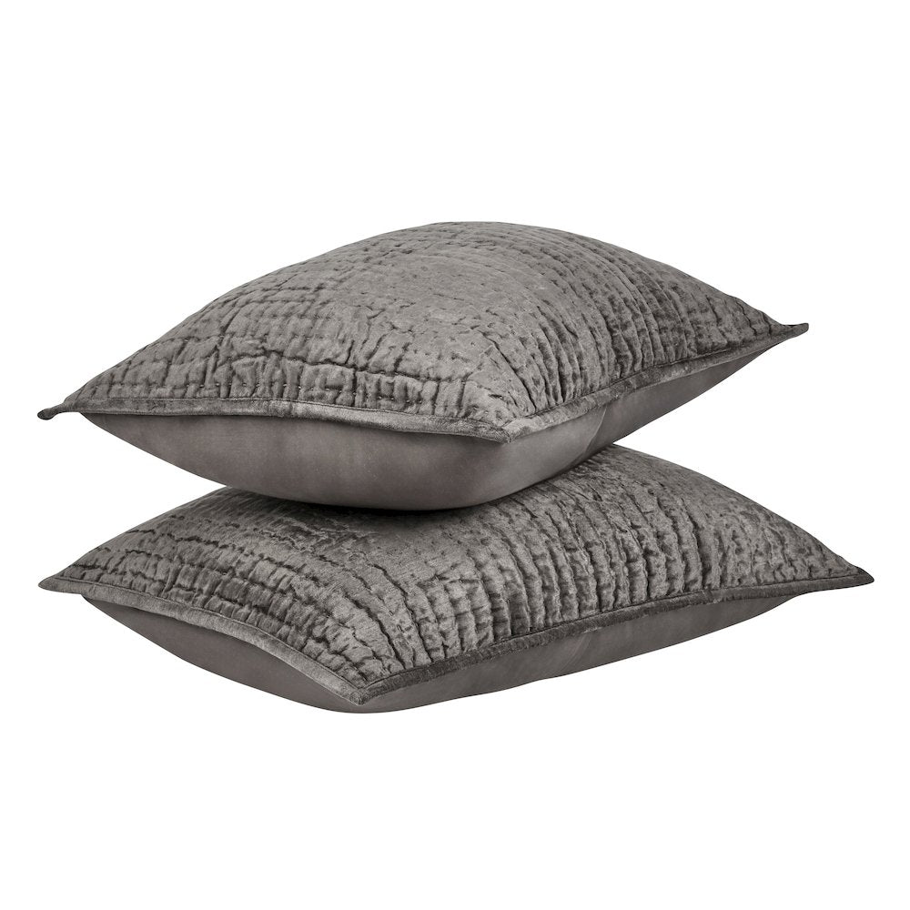 Dimitry 100% Rayon Velvet Desert Brown Standard Sham by Kosas Home