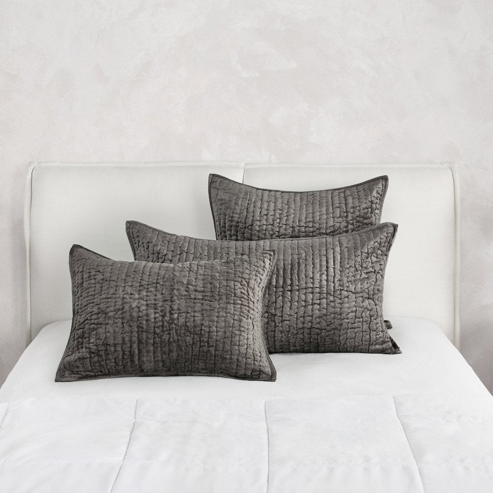 Dimitry 100% Rayon Velvet Desert Brown Standard Sham by Kosas Home