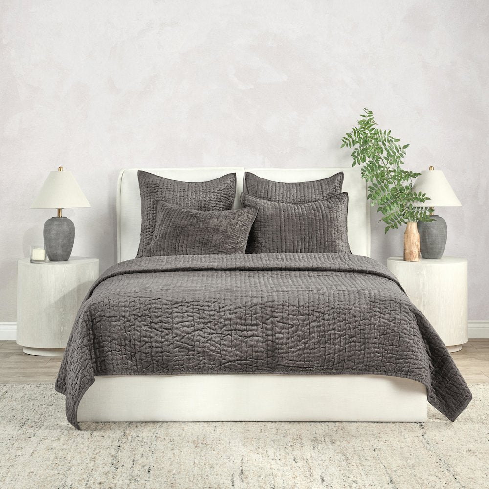 Dimitry 100% Rayon Velvet Desert Brown Standard Sham by Kosas Home