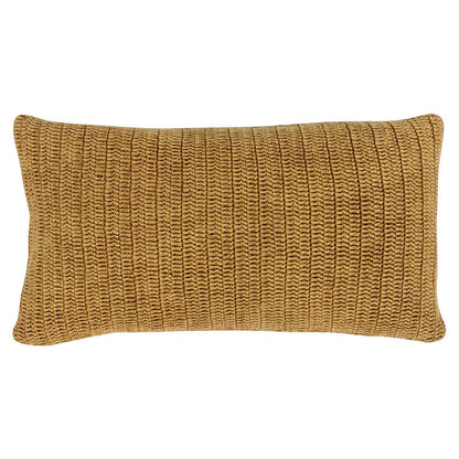 Nakeya Knitted 14"x 26" Throw Pillow, Honey