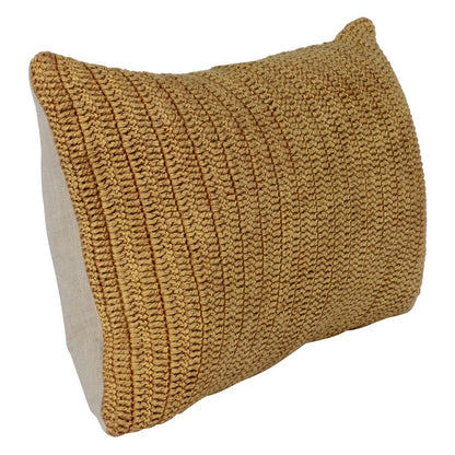 Nakeya Knitted 14"x 26" Throw Pillow, Honey