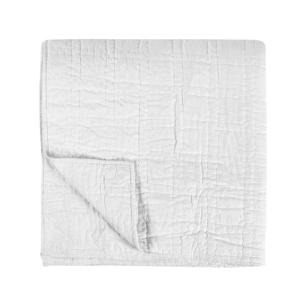 Hailee 100% Cotton White Queen Quilt with Silvadur Tech by Kosas Home