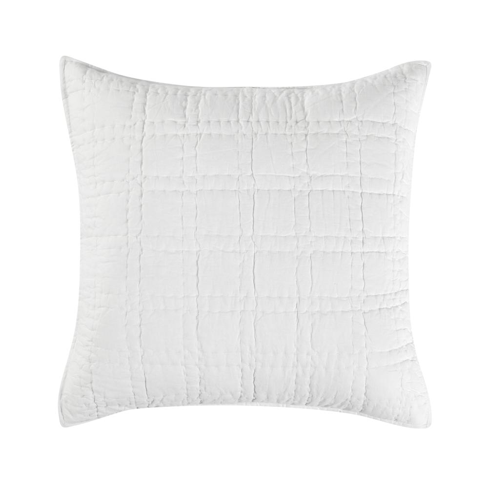 Hailee 100% Cotton White Euro Sham with Silvadur Tech by Kosas Home