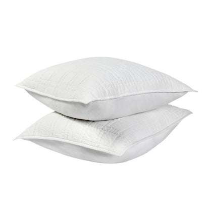Hailee 100% Cotton White Euro Sham with Silvadur Tech by Kosas Home