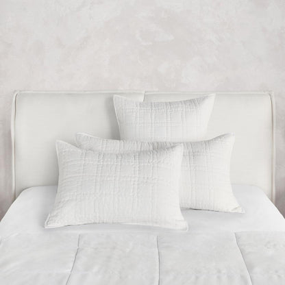 Hailee 100% Cotton White Euro Sham with Silvadur Tech by Kosas Home