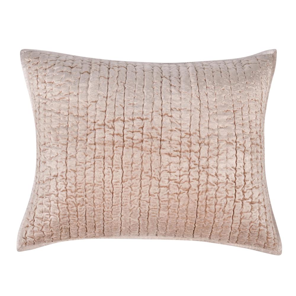 Dimitry 100% Rayon Velvet Bliss Pink Standard  Sham by Kosas Home