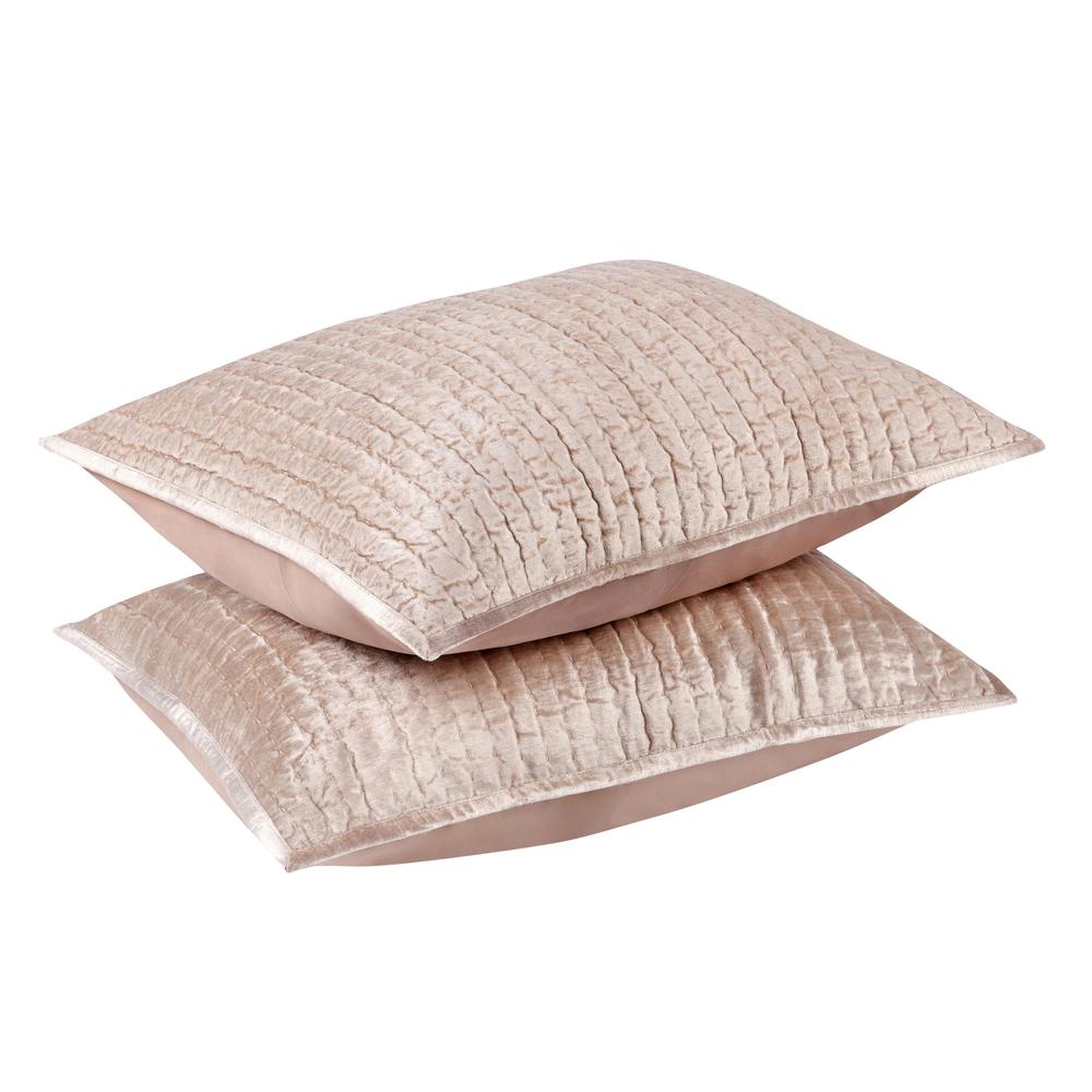 Dimitry 100% Rayon Velvet Bliss Pink Standard  Sham by Kosas Home