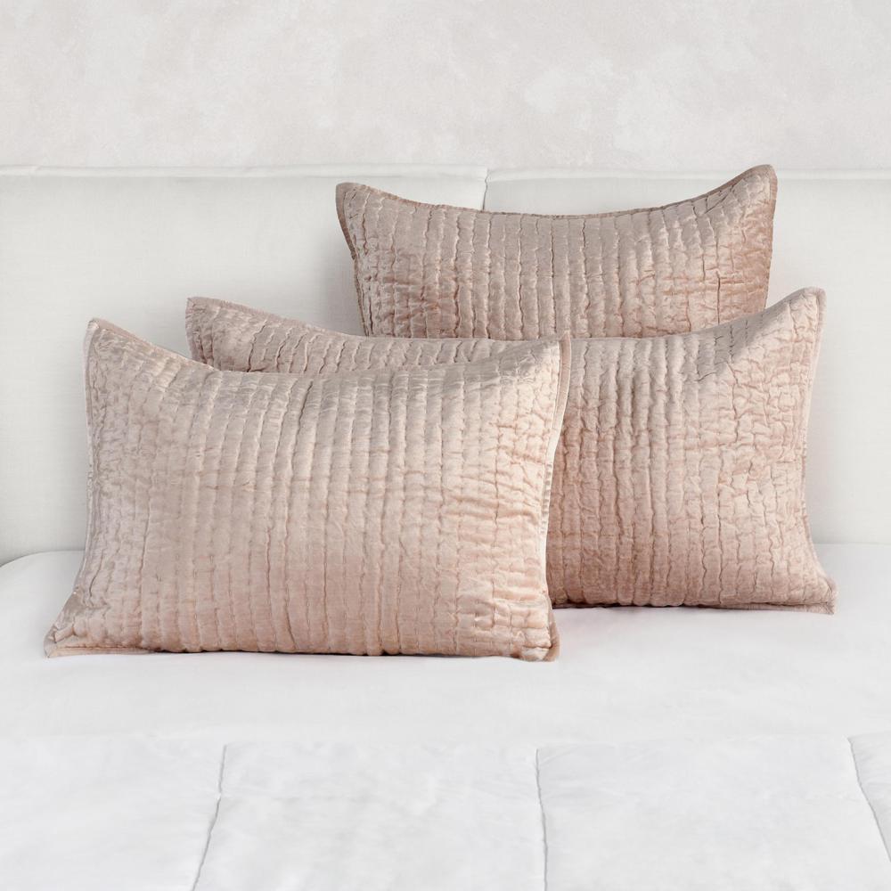 Dimitry 100% Rayon Velvet Bliss Pink Standard  Sham by Kosas Home
