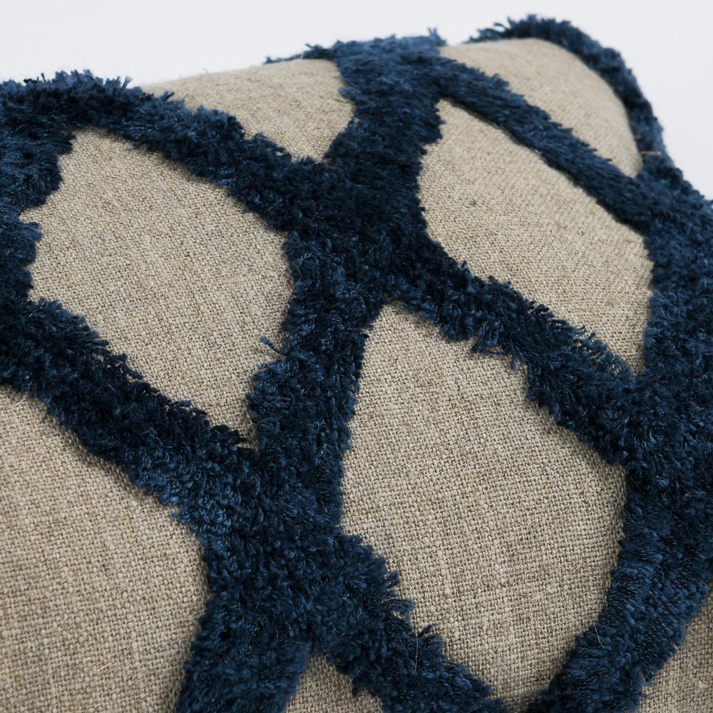 Evangeline 100% Linen 14"x 20" Throw Pillow in Blue by Kosas Home
