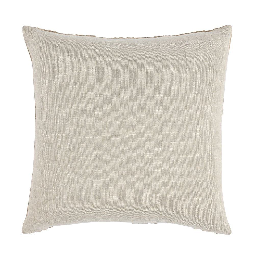 Hannah 22" 100% Cotton Fabric Throw Pillow, Natural