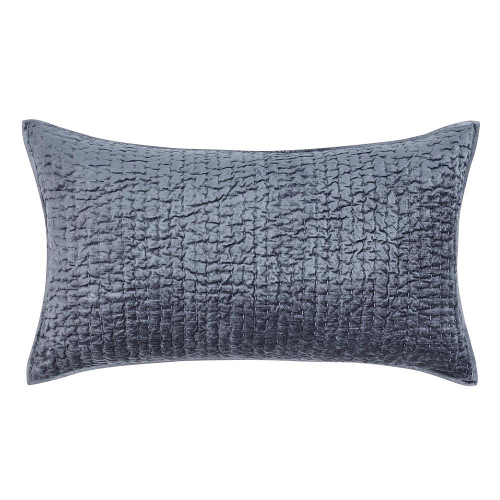 Dimitry 100% Rayon Velvet Sea Fog Blue King Sham by Kosas Home
