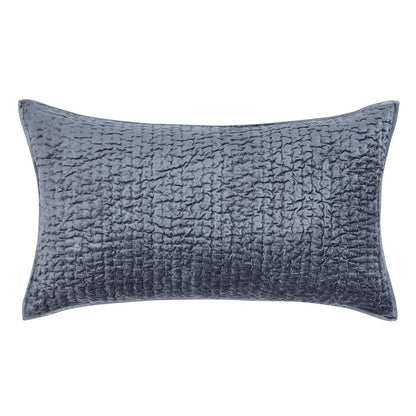 Dimitry 100% Rayon Velvet Sea Fog Blue King Sham by Kosas Home