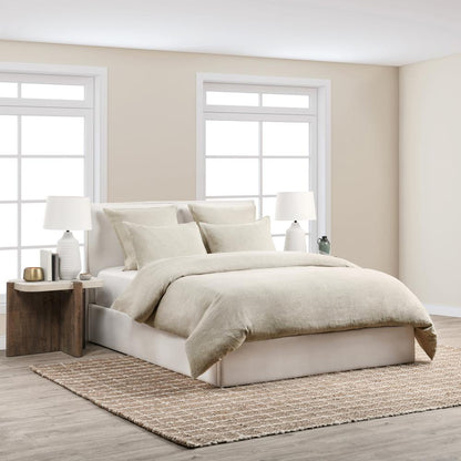 Talia Cotton Linen Blend Natural King Duvet
