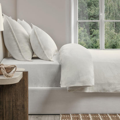 Talia Cotton Linen Blend Ivory Queen Duvet