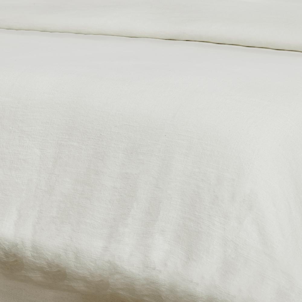 Talia Cotton Linen Blend Ivory Queen Duvet
