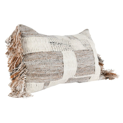 Farah 14"x26" Cotton Linen Blend Throw Pillow, Natural