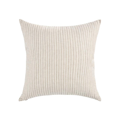 Camille 22" Cotton Linen Blend Throw Pillow, Natural Beige