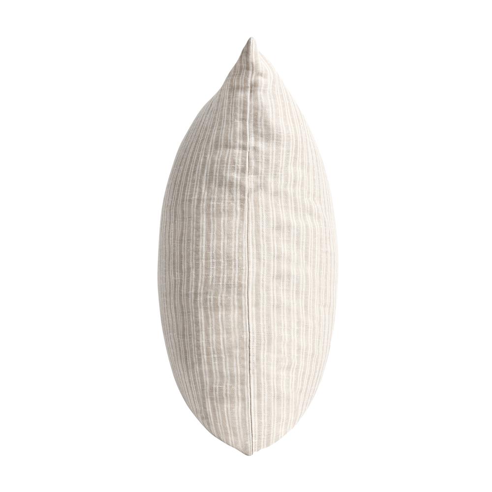 Camille 22" Cotton Linen Blend Throw Pillow, Natural Beige