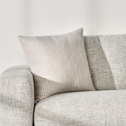 Camille 22" Cotton Linen Blend Throw Pillow, Natural Beige
