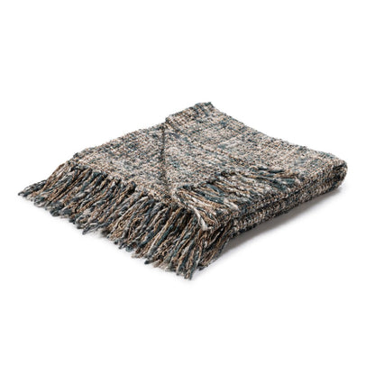 TC Recycled Cotton Blend Blue 50"x70" Woven Throw Blanket Blanket