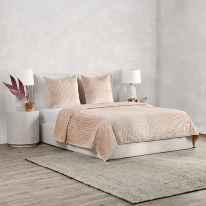 Dimitry 100% Rayon Velvet Nude Euro Sham