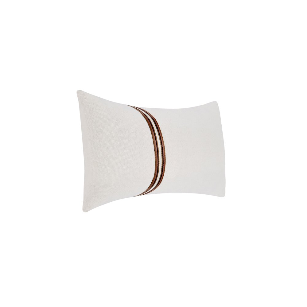 Ralph 14x26 Cotton Linen Fabric Throw Pillow, Ivory Sangria