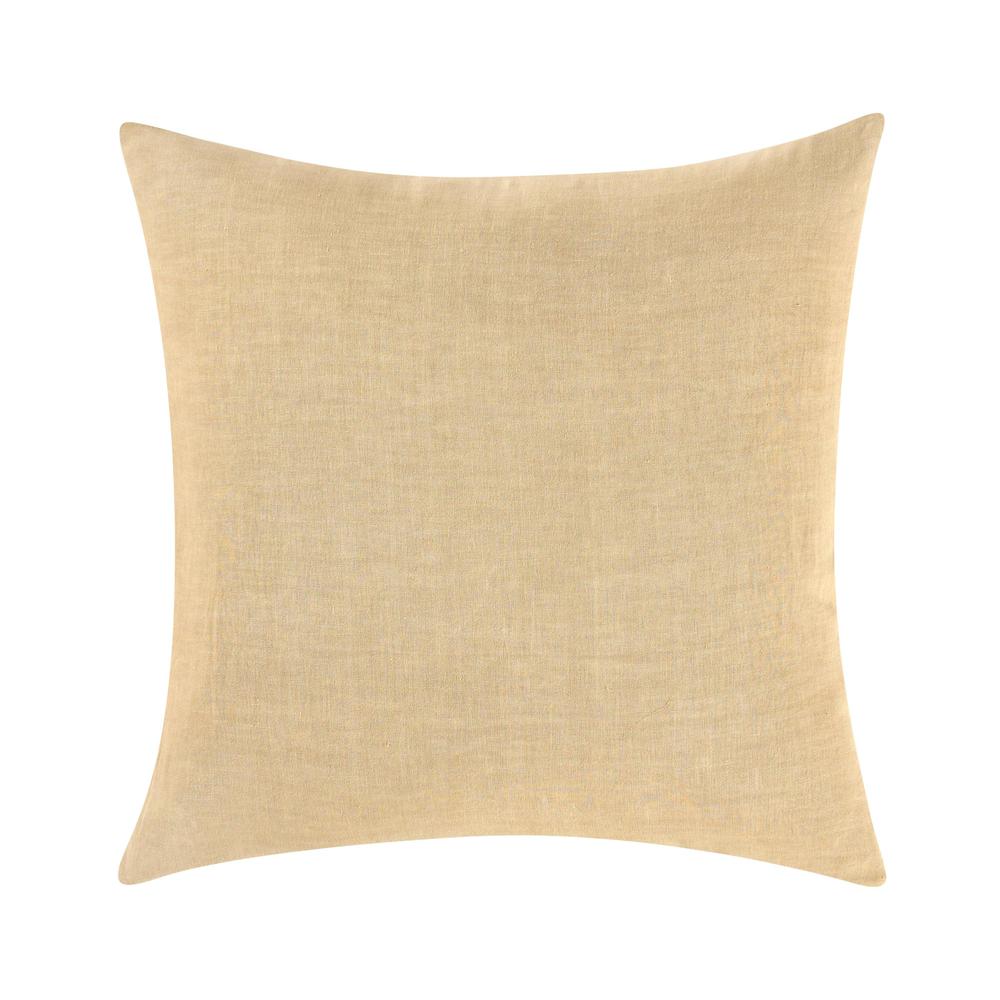Paloma Hemp Fabric Ochre Amber Euro Sham