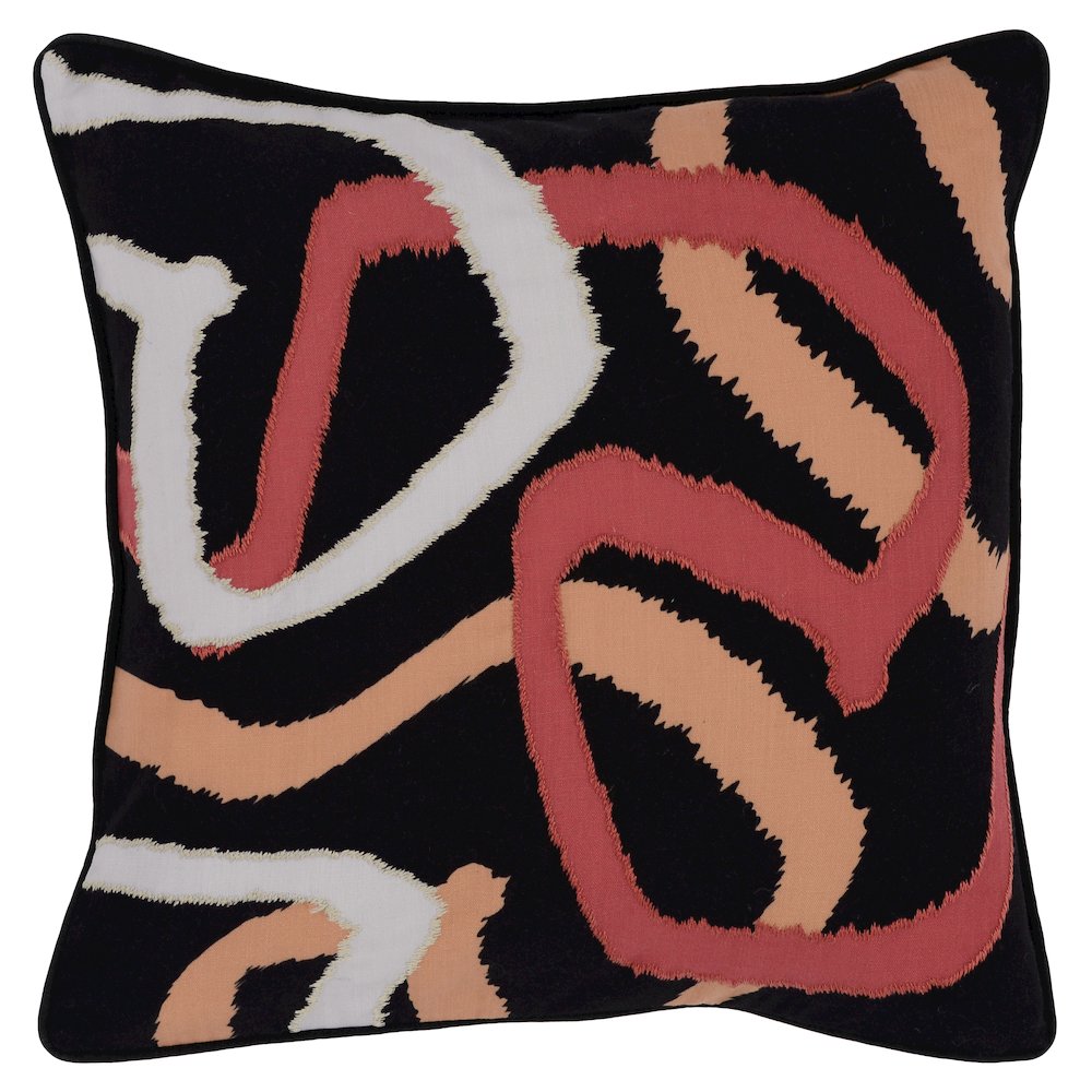 Indoor/Outdoor Atlas Black Multi 22x22