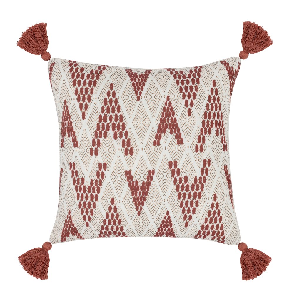 Indoor/Outdoor Sanibel Natural/Clay Red 20x20