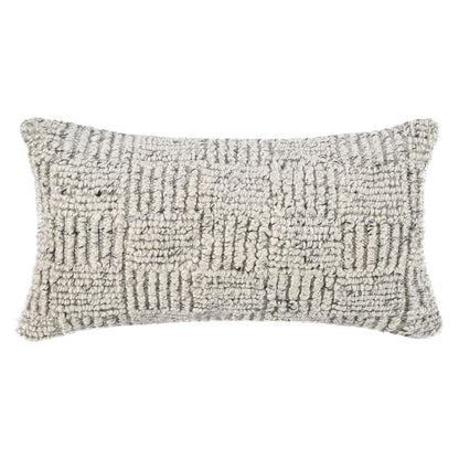 Shades 14"xx26" Recycled Fabric Throw Pillow, Ivory