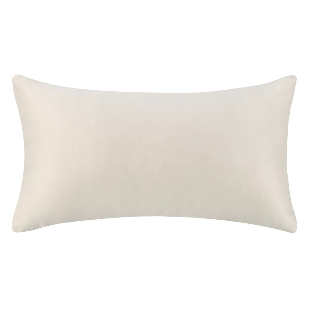 Shades 14"xx26" Recycled Fabric Throw Pillow, Ivory