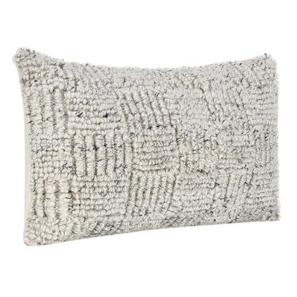 Shades 14"xx26" Recycled Fabric Throw Pillow, Ivory