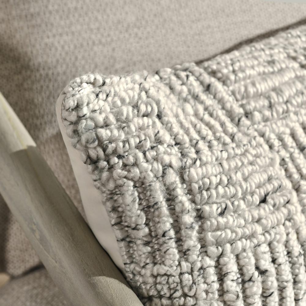 Shades 14"xx26" Recycled Fabric Throw Pillow, Ivory
