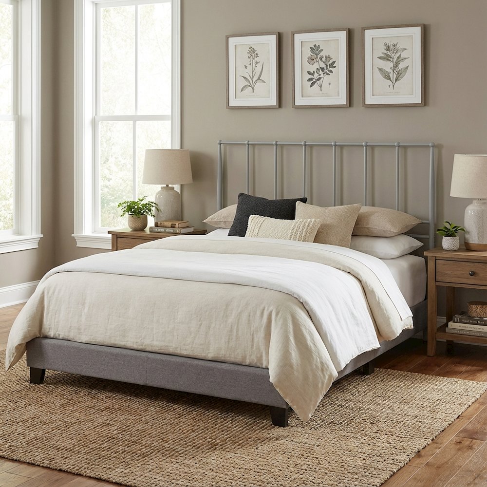 Metal Stainless Steel Full Headboard with Durable Design and Sleek Finish