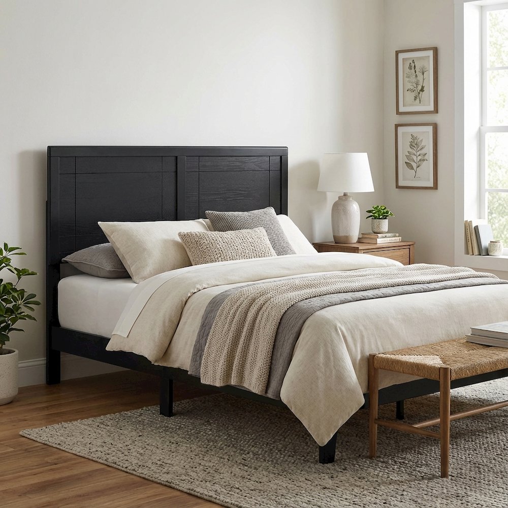 Wood Full Headboard with Classic Design and Durable Construction for Bed