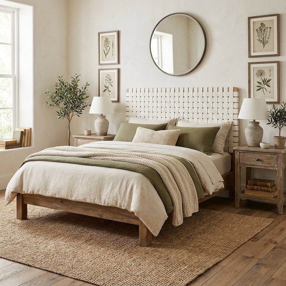 Vegan Leather Wall-Mount Headboard Queen Size with Durable Modern Design