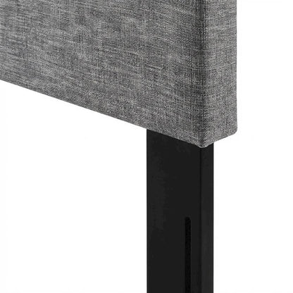 Upholstered Linen Fabric Full Queen Headboard with Padded Design