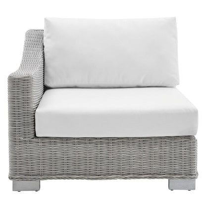 Outdoor Lounge Chair With Wicker Rattan Construction And Comfortable Armrest