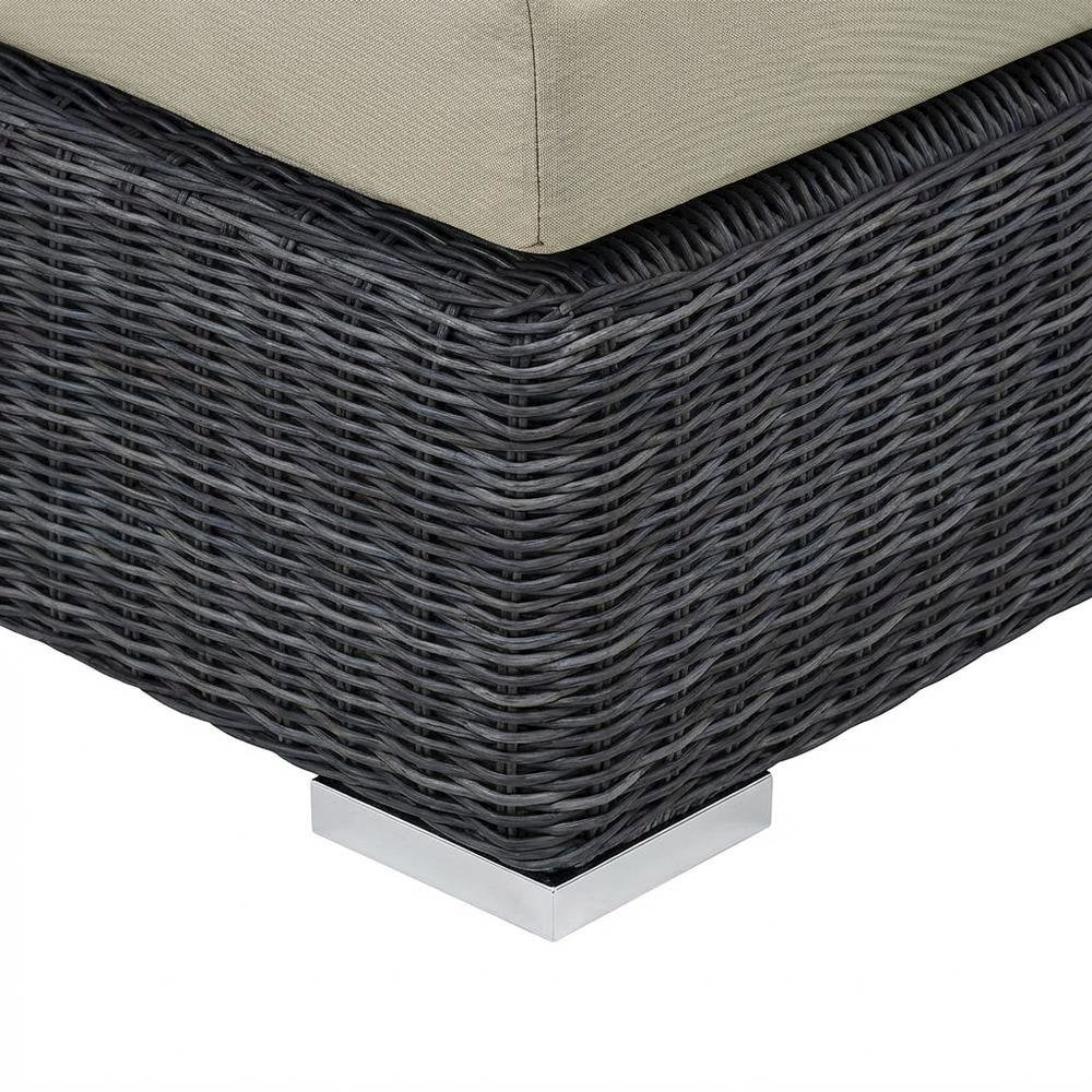 Outdoor Corner Sofa with Cushions and Armrests for Patio Lounge