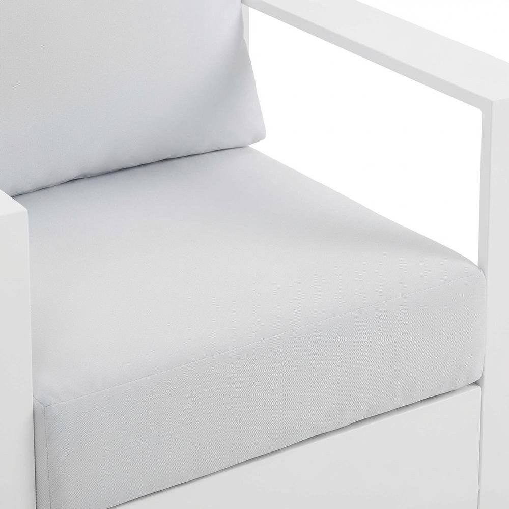 2-Piece Outdoor Aluminum Armchair Set, Powder-Coated Finish, Comfortable Cushion