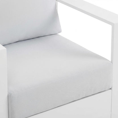 2-Piece Outdoor Aluminum Armchair Set, Powder-Coated Finish, Comfortable Cushion