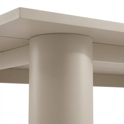 Outdoor Patio 87" Rectangular Aluminum Dining Table With Durable Frame