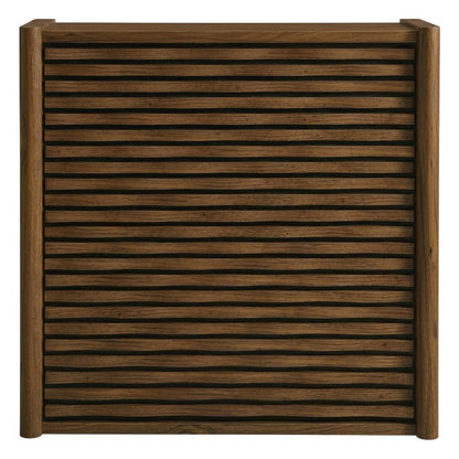 Brown Wave Shoe Cabinet, Enclosed Wood Storage, Modern Entryway Design