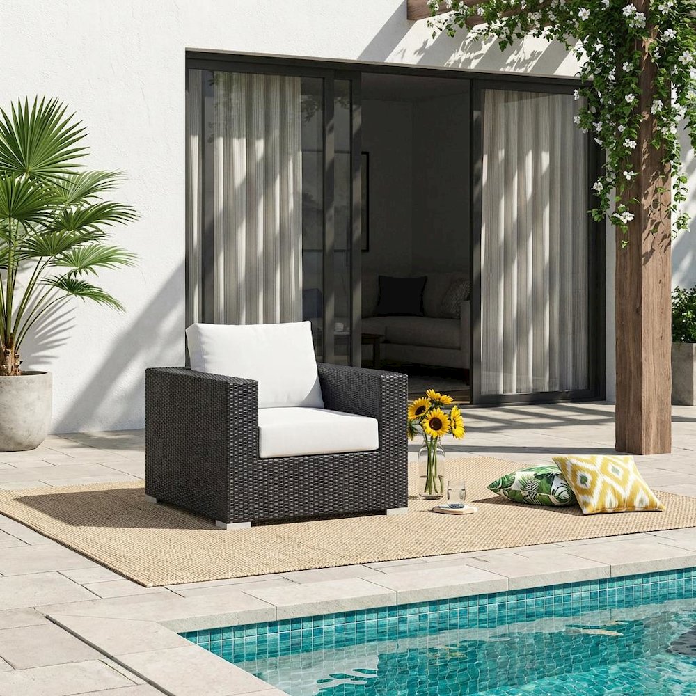 Outdoor Patio Armchair With Weather-Resistant Finish And Comfortable Cushions