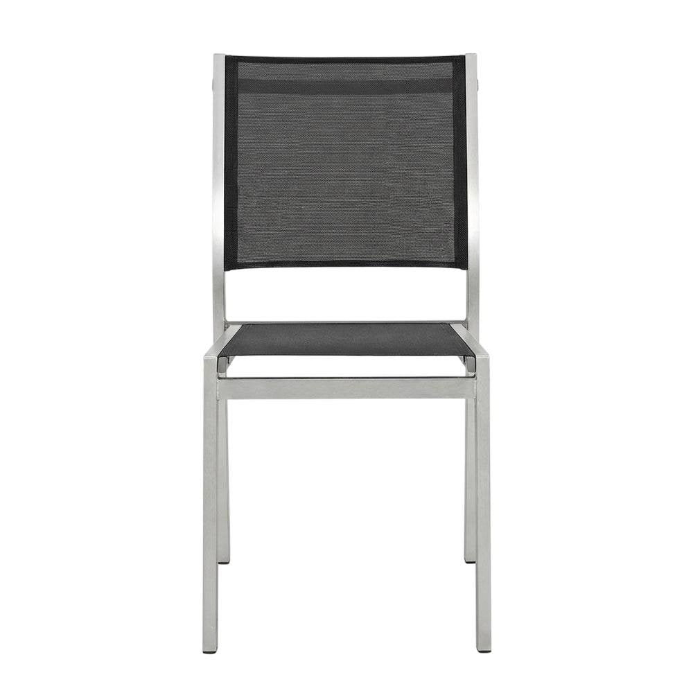 Aluminum Outdoor Lounge Chair Set Of 2 With Backrest And Cushioned Seat
