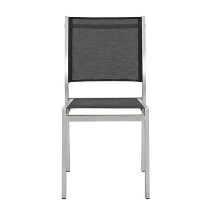 Aluminum Outdoor Lounge Chair Set Of 2 With Backrest And Cushioned Seat