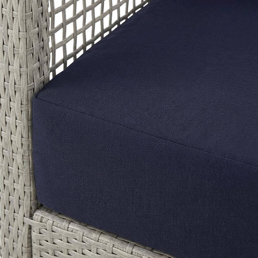 Rattan Outdoor Patio Armchair with Armrest and Comfortable Seating