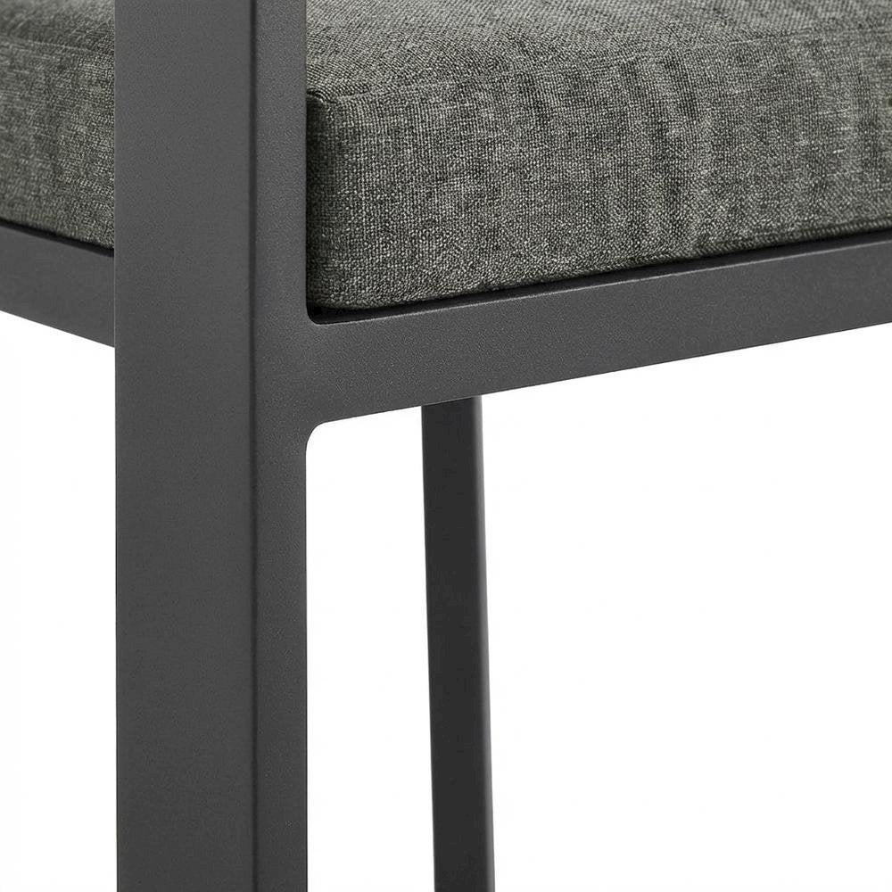 Aluminum Outdoor Patio Dining Chair With Cushioned Seat And Stylish Design