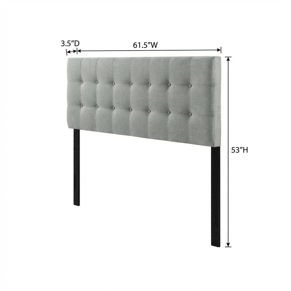 Upholstered Fabric Queen Headboard with Padded Design and Durable Frame