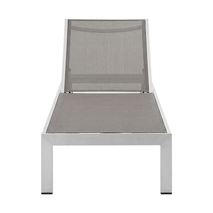 Durable Aluminum Outdoor Lounge Chaise Set - Adjustable Backrest For Relaxation